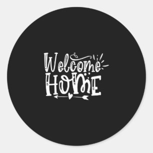 welcome home classic round sticker