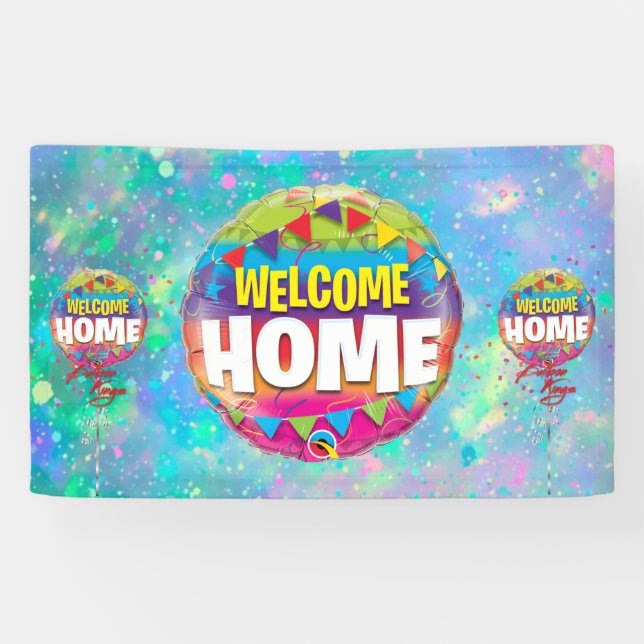 Welcome Home custom Vinyl Banner 3' x 5 (Horizontal)