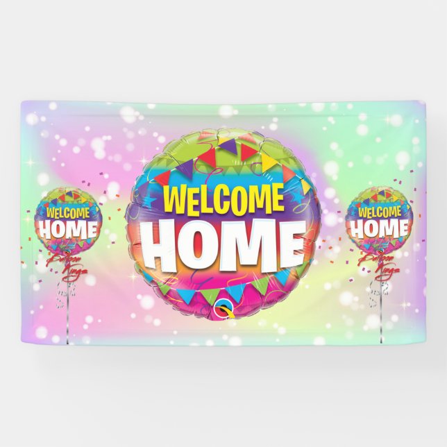 Welcome Home custom Vinyl Banner 3' x 5  (Horizontal)