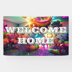 Welcome Home custom Vinyl Banner 3' x 5' Banner
