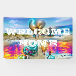 Welcome Home custom Vinyl Banner 3' x 5' Banner