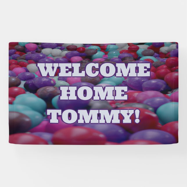 Welcome Home custom Vinyl Banner 3' x 5' Banner (Horizontal)