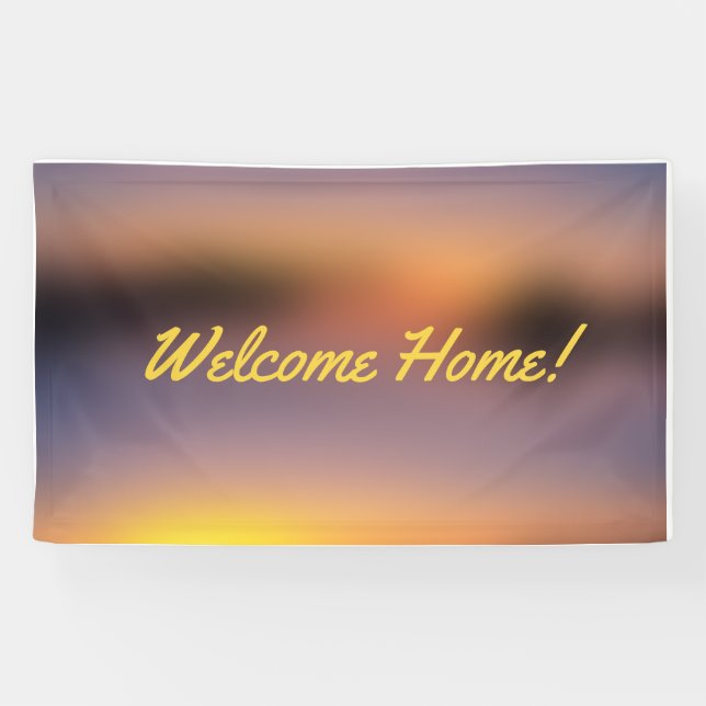 Welcome Home custom Vinyl Banner 3' x 5' Banner (Horizontal)