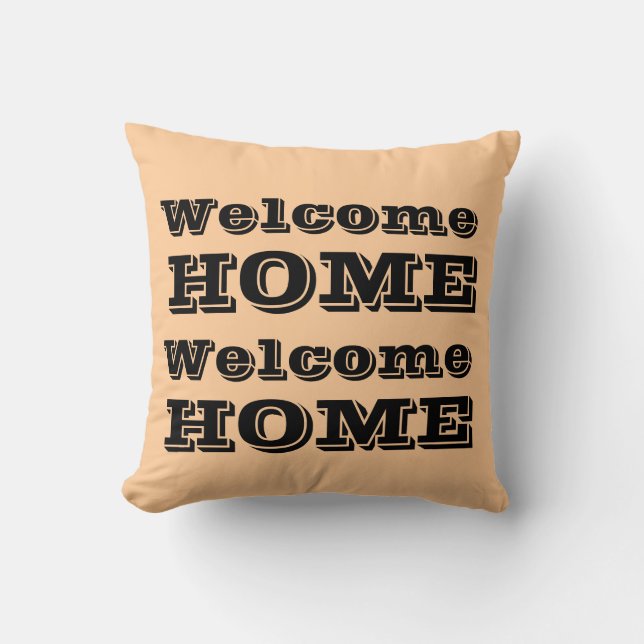 Welcome Home Customized Designer Pillow (Front)