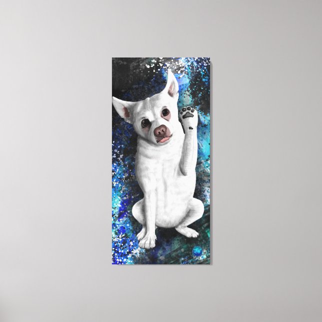 Welcome Home | Cute Dog Canvas Print (Front)