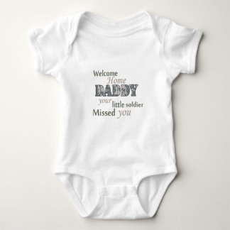 Welcome Home Daddy - "Little Soldier" Baby Bodysuit