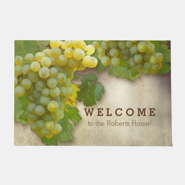 Welcome Home Decor Custom Elegant Vineyard Wine Doormat (Front)
