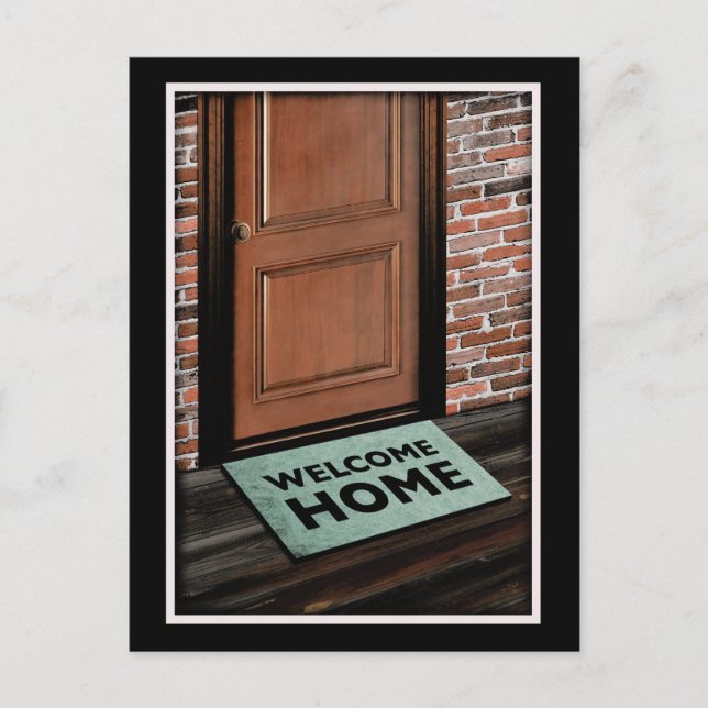 welcome home door mat postcard (Front)