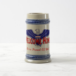 Welcome Home From The Military Beer Stein