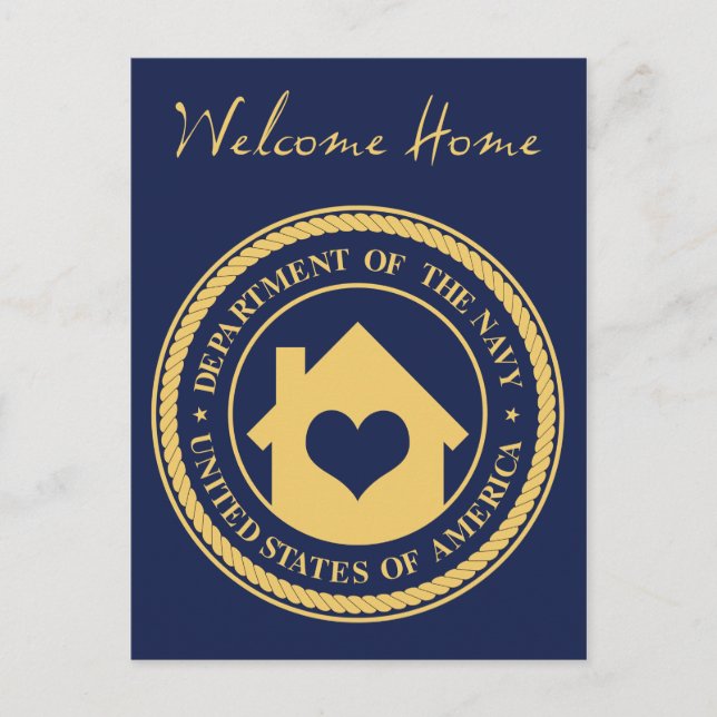 welcome home from the navy postcard (Front)