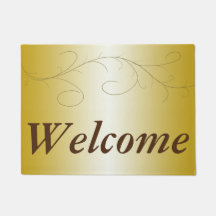 Welcome Home Front Door Ornate Elegant