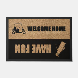 Welcome Home Have Fun Golf Doormat, Sports Lovers Doormat