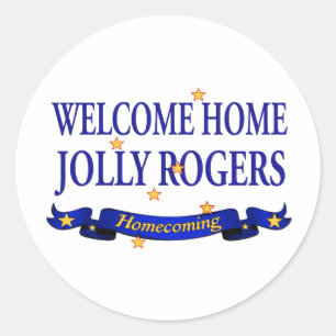 Welcome Home Jolly Rogers Classic Round Sticker