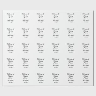 Welcome home lake beach house inauguration name wrapping paper