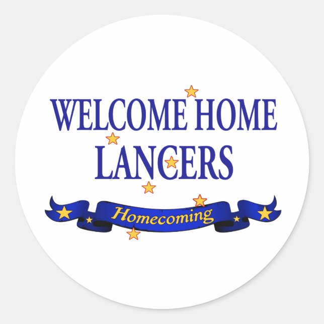 Welcome Home Lancers Classic Round Sticker (Front)