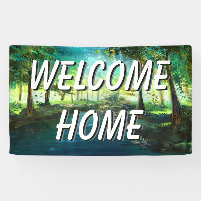Welcome Home Landscape Water Banner (Horizontal)