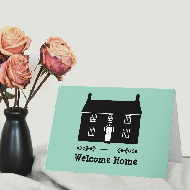 Welcome Home Message pale teal or any colour Card (Creator Uploaded)