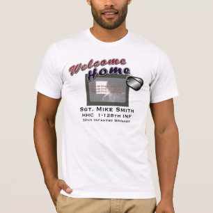 Welcome Home Military Custom Photo Personalized T-Shirt