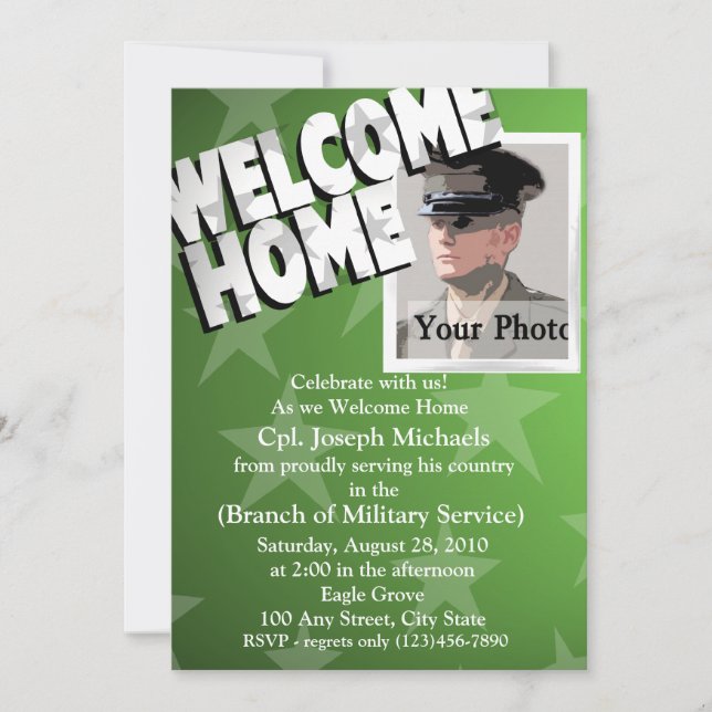 Welcome Home/ Military Invitation (Front)