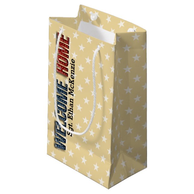 Welcome Home military Small Gift Bag (Front Angled)