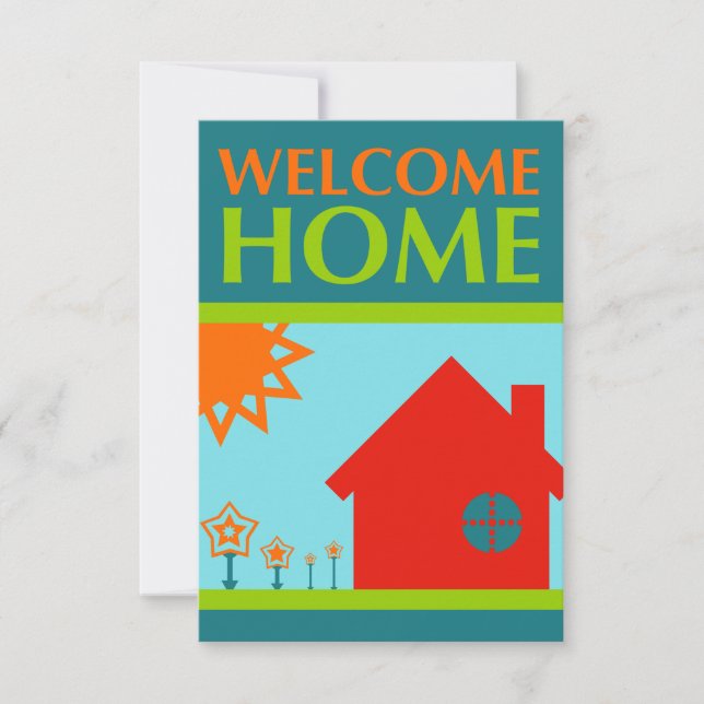 welcome home (mod crayola) invitation (Front)