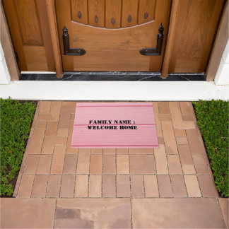 Welcome home outside front doormat rug