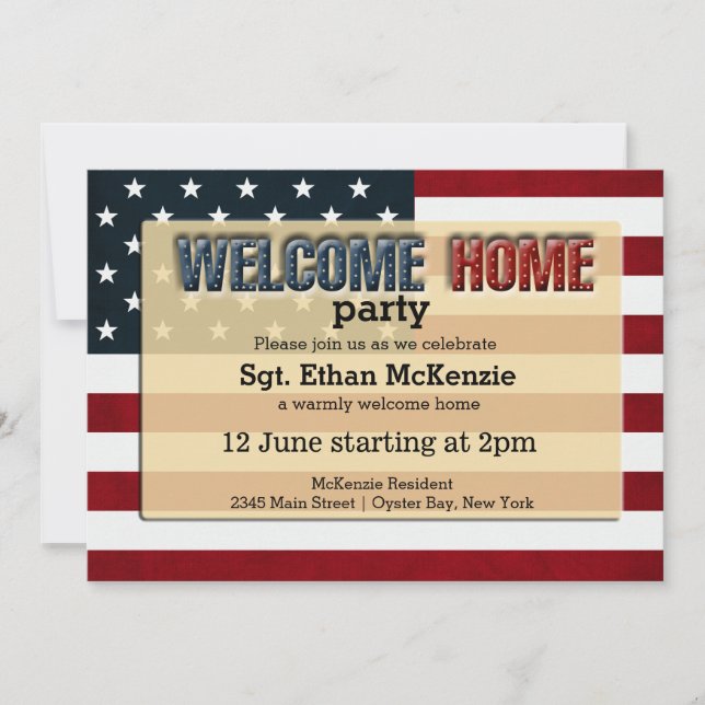 Welcome Home party Invitation (Front)
