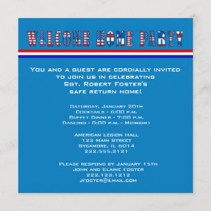 Welcome Home Party Invite