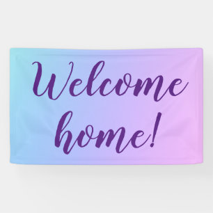 "Welcome Home!" Pastel Ombre Banner