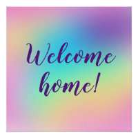 Welcome Home! Pastel Rainbow
