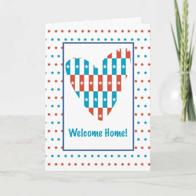 Welcome Home Patriotic Place In Heart, Support Enc Card (Front)