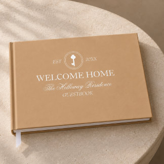 Welcome Home Personalized Family Residence Guest Book