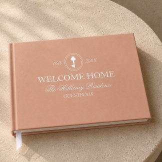Welcome Home Personalized Family Residence Guest Book