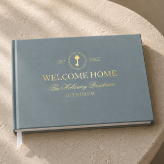 Welcome Home Personalized Family Residence Guest Book