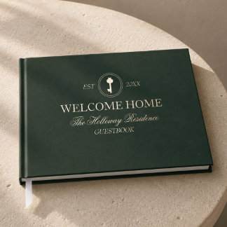 Welcome Home Personalized Family Residence Guest Book