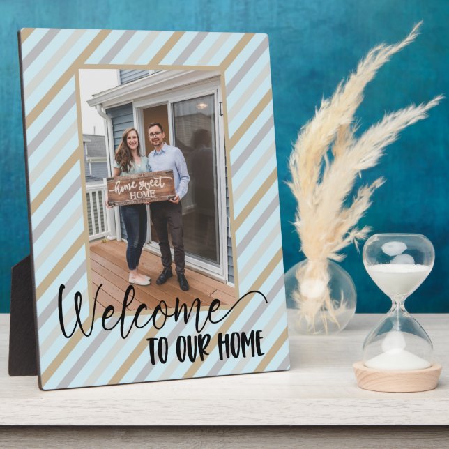 Welcome Home Personalized Photo Plaque (Side)