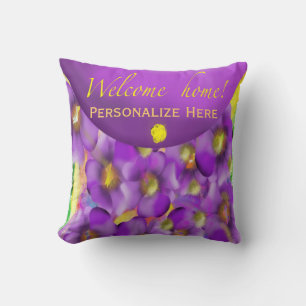 Welcome Home Personalized Throw Pillow