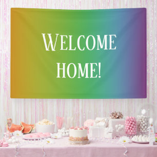 "Welcome Home!" Rainbow Gradient Banner