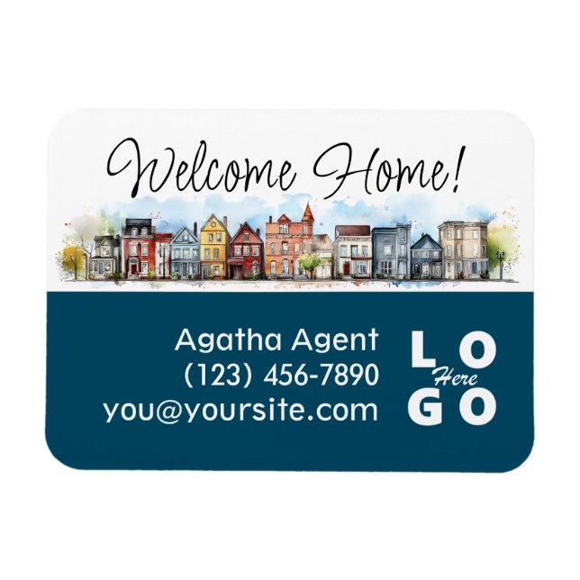 Welcome Home Real Estate Closing Gift Magnet (Horizontal)