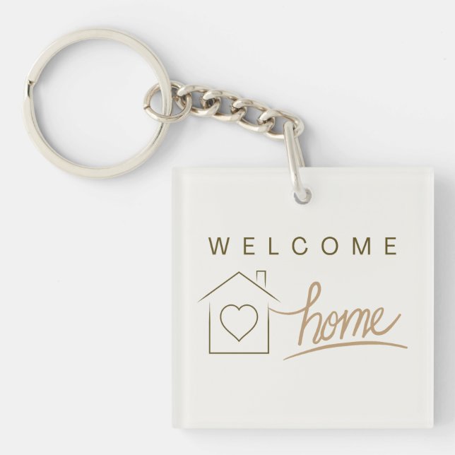 Welcome Home Realtor Client Appreciation  Keychain (Front)
