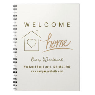 Welcome Home Realtor Marketing Minimalist Elegant  Notebook