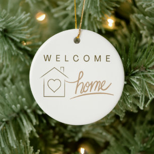 Welcome Home Realtor  Minimalist Home Decor  Ceramic Ornament