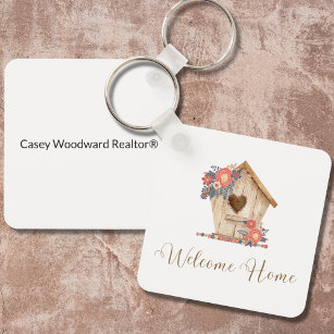 Welcome Home Realtor Personalized Keychain
