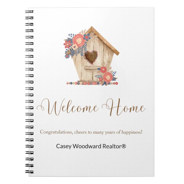 Welcome Home Realtor Personalized   Notebook (Front)