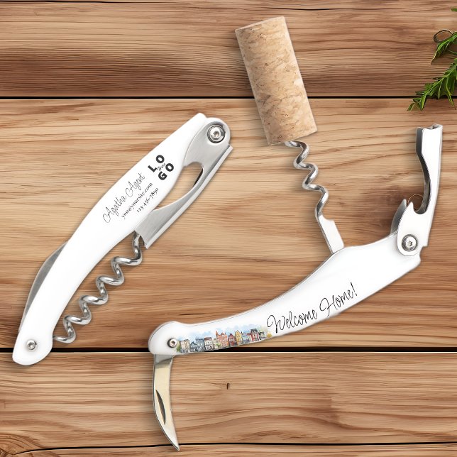 Welcome Home Realty New Home Gift Corkscrew (Welcome Home New Home Gift, Real Estate Marketing, Waiter's Corkscrew)