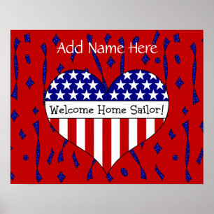 Welcome Home Sailor! (Customizable Name) Poster