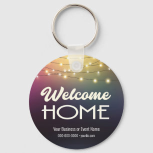 Welcome Home String Lights Business Promo Keychain