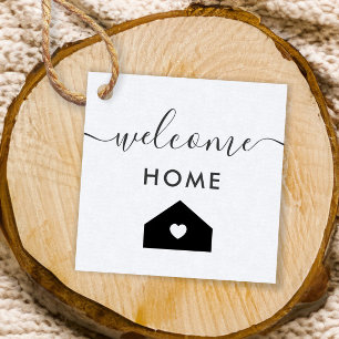 Welcome Home Tag, Realtor Client Gift Tag, Kraft Favour Tags