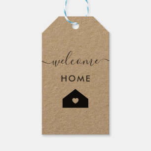 Welcome Home Tag, Realtor Client Gift Tag, Kraft Tags