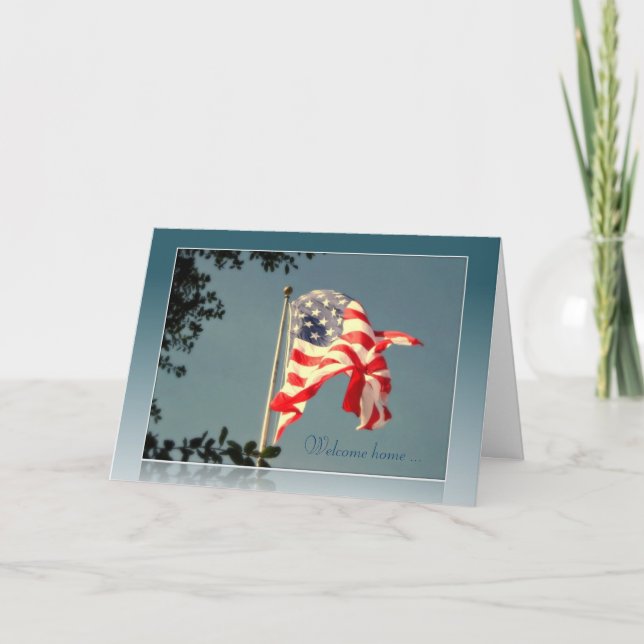 Welcome Home! & Thank You - Military Greeting Card (Front)